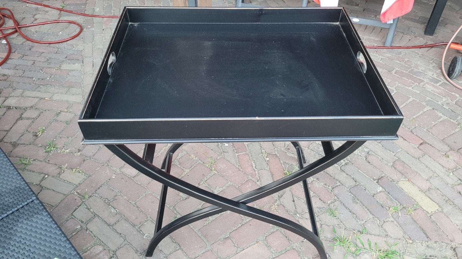Butler tray, Ophalen, Hout