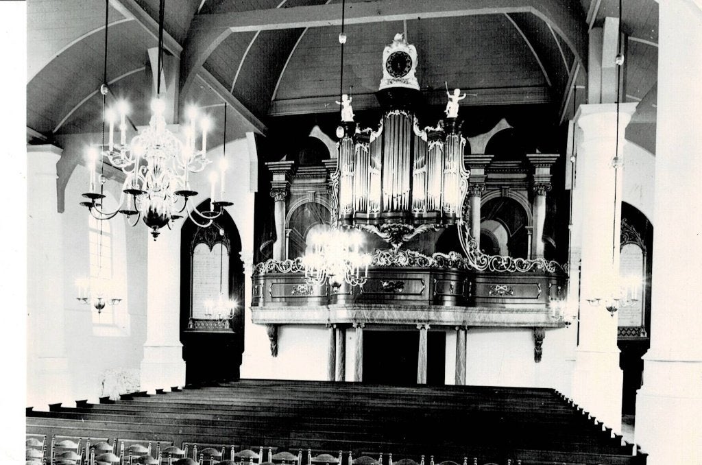 Bodegraven, interieur Herv. Kerk, Ophalen of Verzenden, Ongelopen, Zuid-Holland