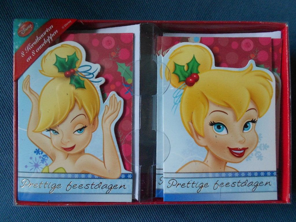 8 kleine Disney kerstkaartjes Tinkerbell, Diversen, Kerst, Nieuw, Ophalen