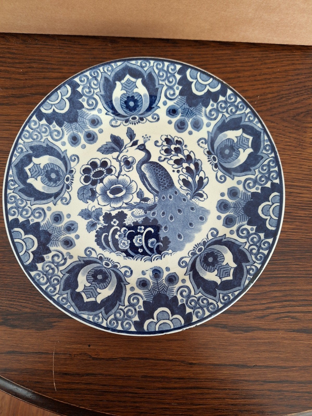 Antiek Delfts Blauw Wandbord "Haarlem" - Pauw Decor, Ophalen of Verzenden