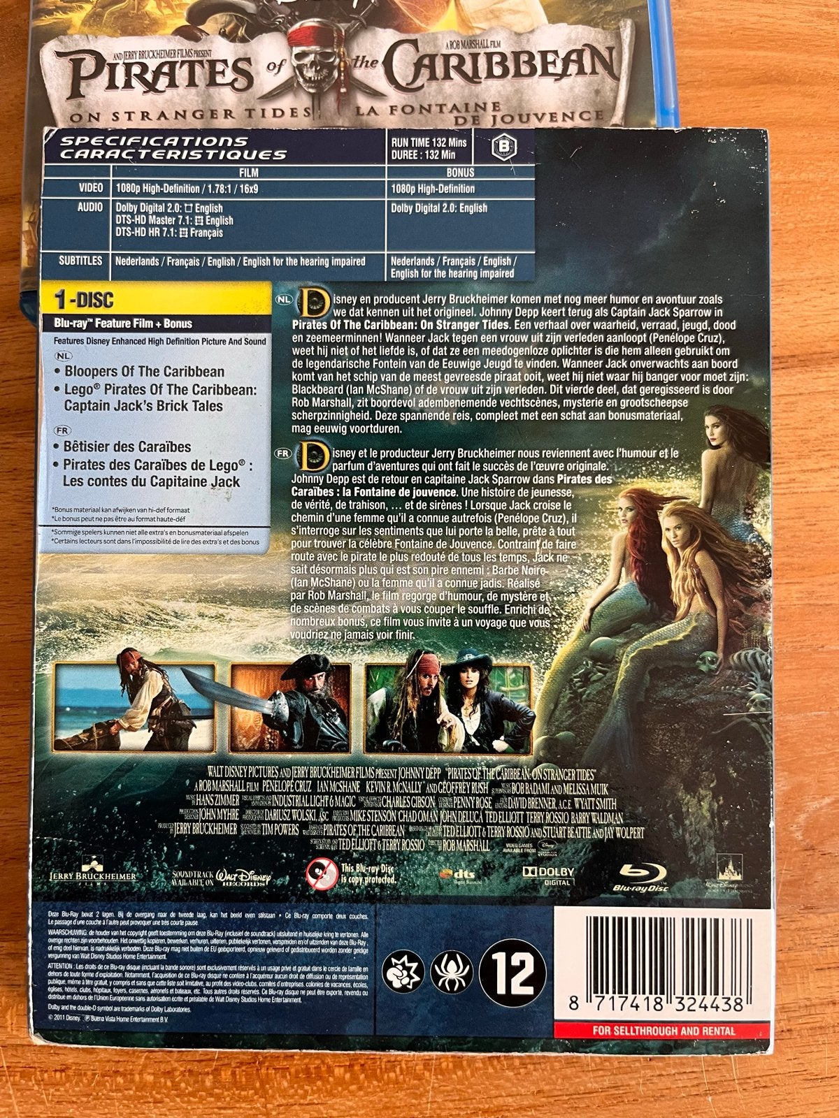 Pirates of the Caribbean: On Stranger Tides Blu-ray, Ophalen of Verzenden, Gebruikt, Avontuur