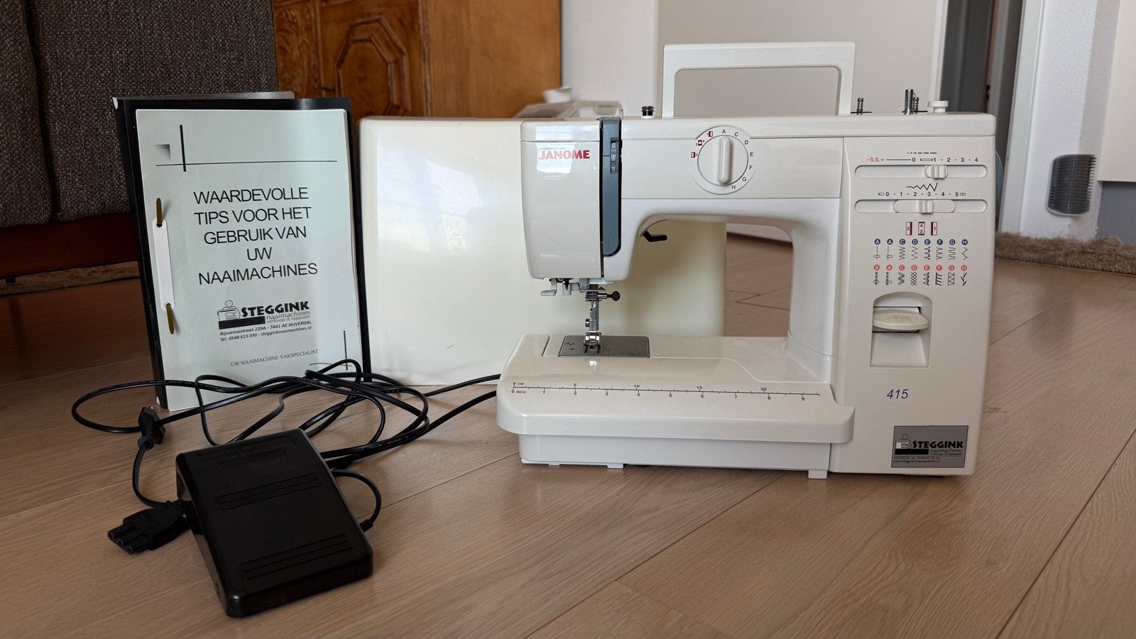 Janome 415 Naaimachine - Zo goed als nieuw, compleet!, Hobby en Vrije tijd, Naaimachines en Toebehoren, Ophalen, Zo goed als nieuw