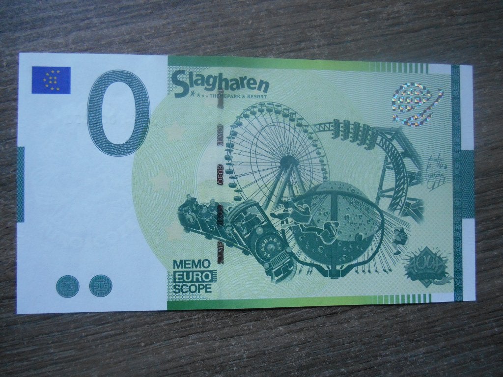 0 eurobiljet Slagharen themepark & resort ponypark, Ophalen of Verzenden, Euro's, Los biljet