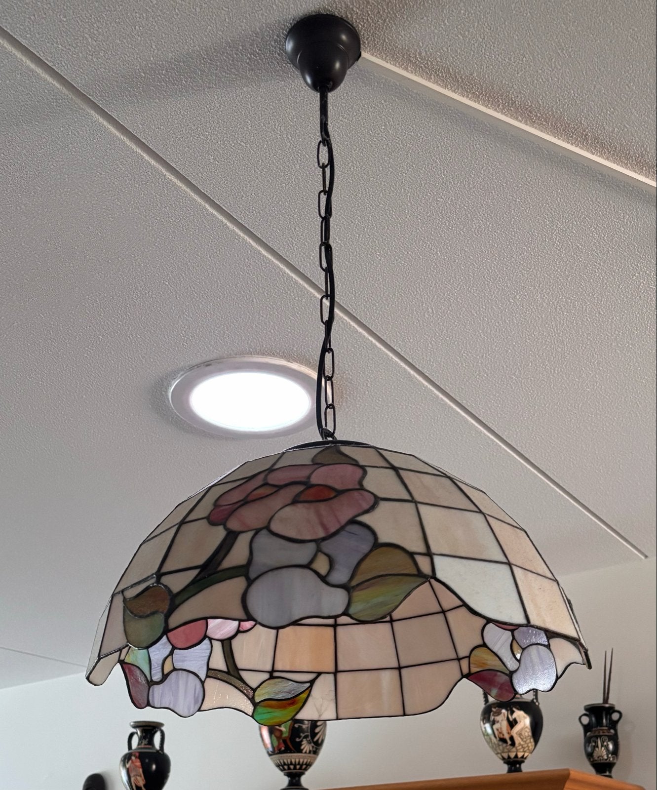 Tiffanylampen; wand en hang, Ophalen, Gebruikt, 50 tot 100 cm, Glas