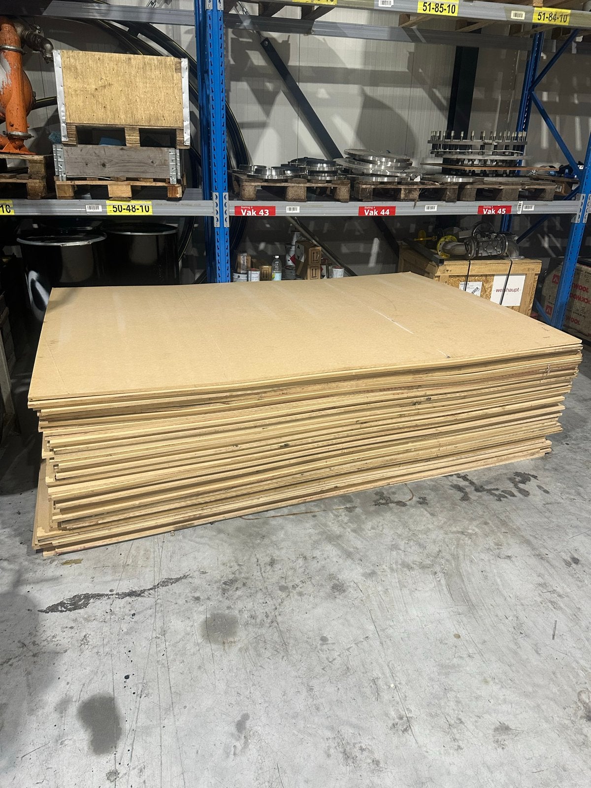 Grote MDF platen 2750x1850x16mm - 46 stuks (230m2), Doe-het-zelf en Verbouw, Platen en Panelen, Ophalen, Gebruikt, Overige materialen