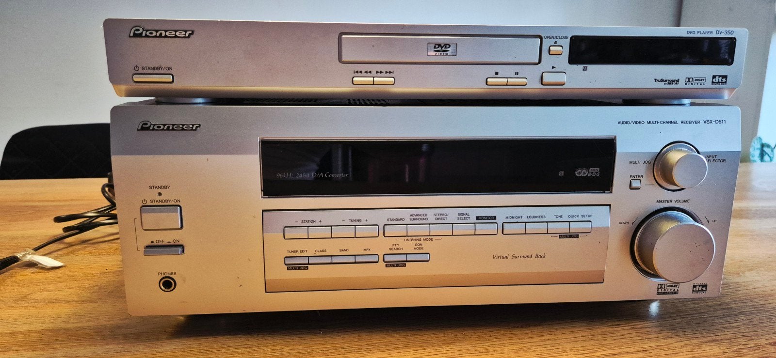 Pioneer VSX-D511-S Receiver met DV-350 DVD Speler, Audio, Tv en Foto, Dvd-spelers, Ophalen, Gebruikt, Dvd-speler, Pioneer