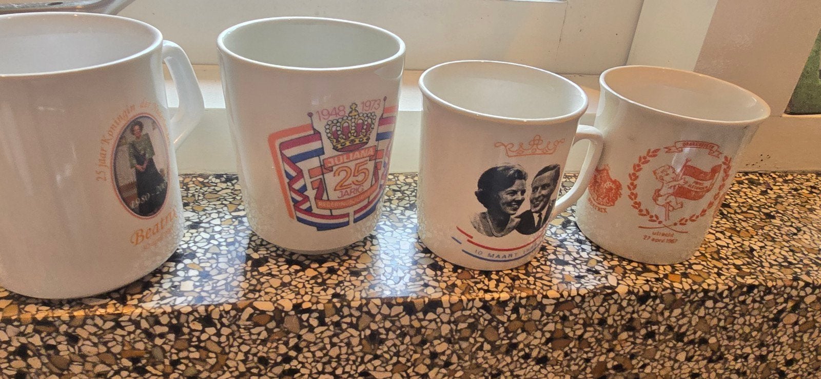 Koninklijke Herinneringsmokken - Set van 4, Ophalen of Verzenden
