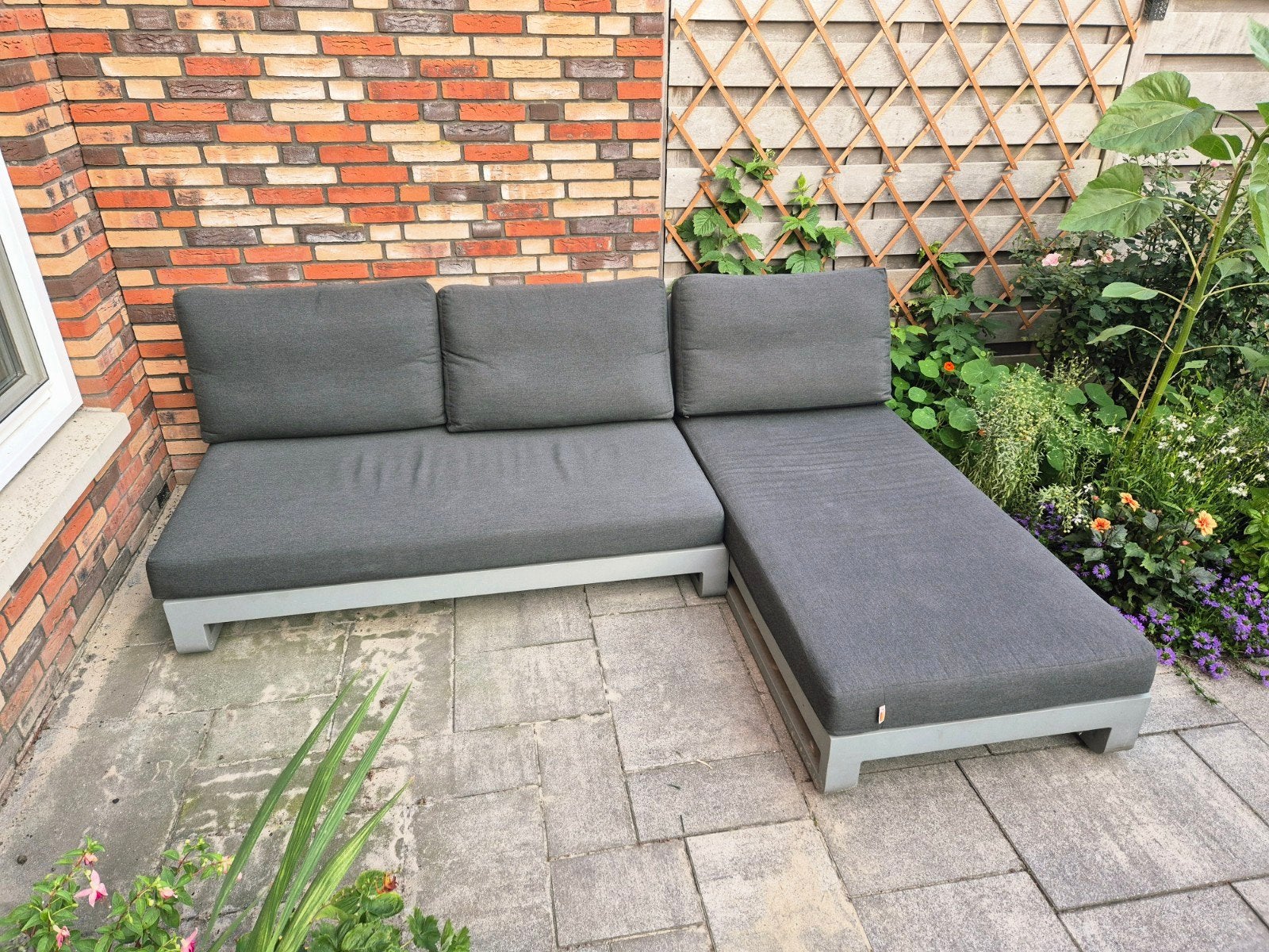 Loungeset met daybed, Ophalen, Wicker