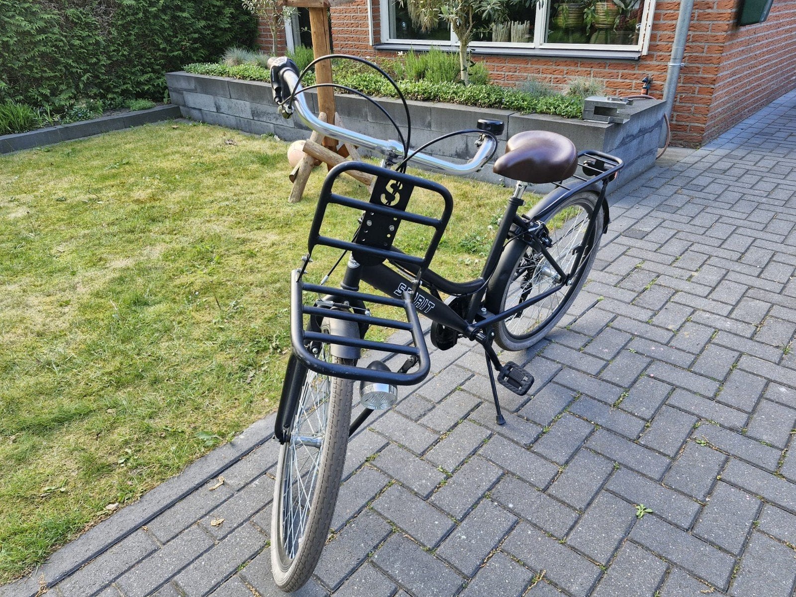 Spirit transportfiets met versnellingen en lage instap, Fietsen en Brommers, Fietsen | Dames | Damesfietsen, Gebruikt, Velgrem
