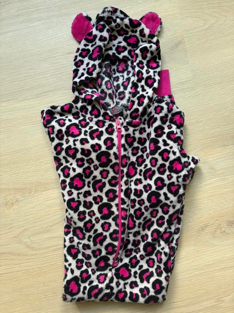 Fleece onesie maat 134-140, Kinderen en Baby's, Kinderkleding | Maat 134, Ophalen of Verzenden, Zo goed als nieuw, Meisje