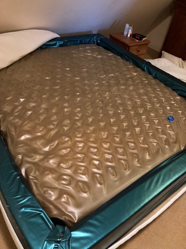 Waterbed met softombouw en verwarming, Huis en Inrichting, Slaapkamer | Waterbedden, Ophalen, Gebruikt, Tweepersoons, 140 cm