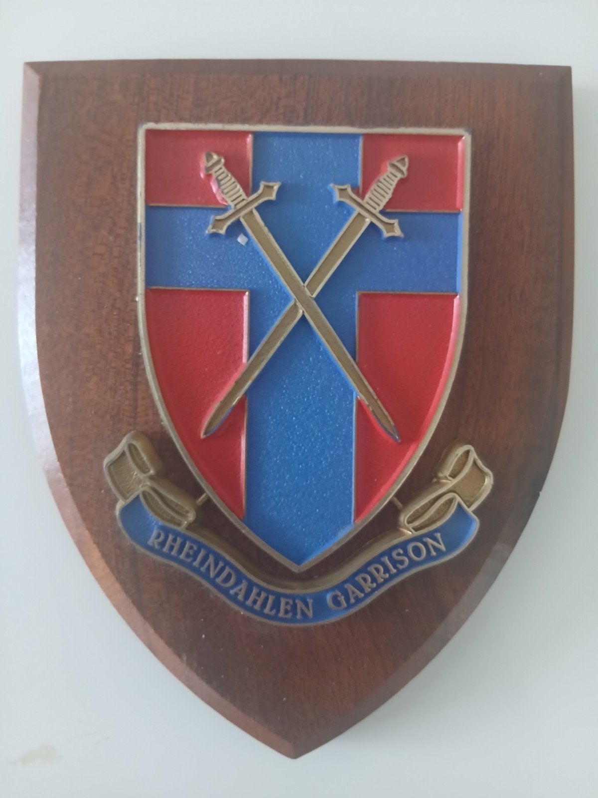 Rheindahlen Garrison Wapenbord - Militair Schild, Ophalen, Overige soorten, Duitsland, Overige typen