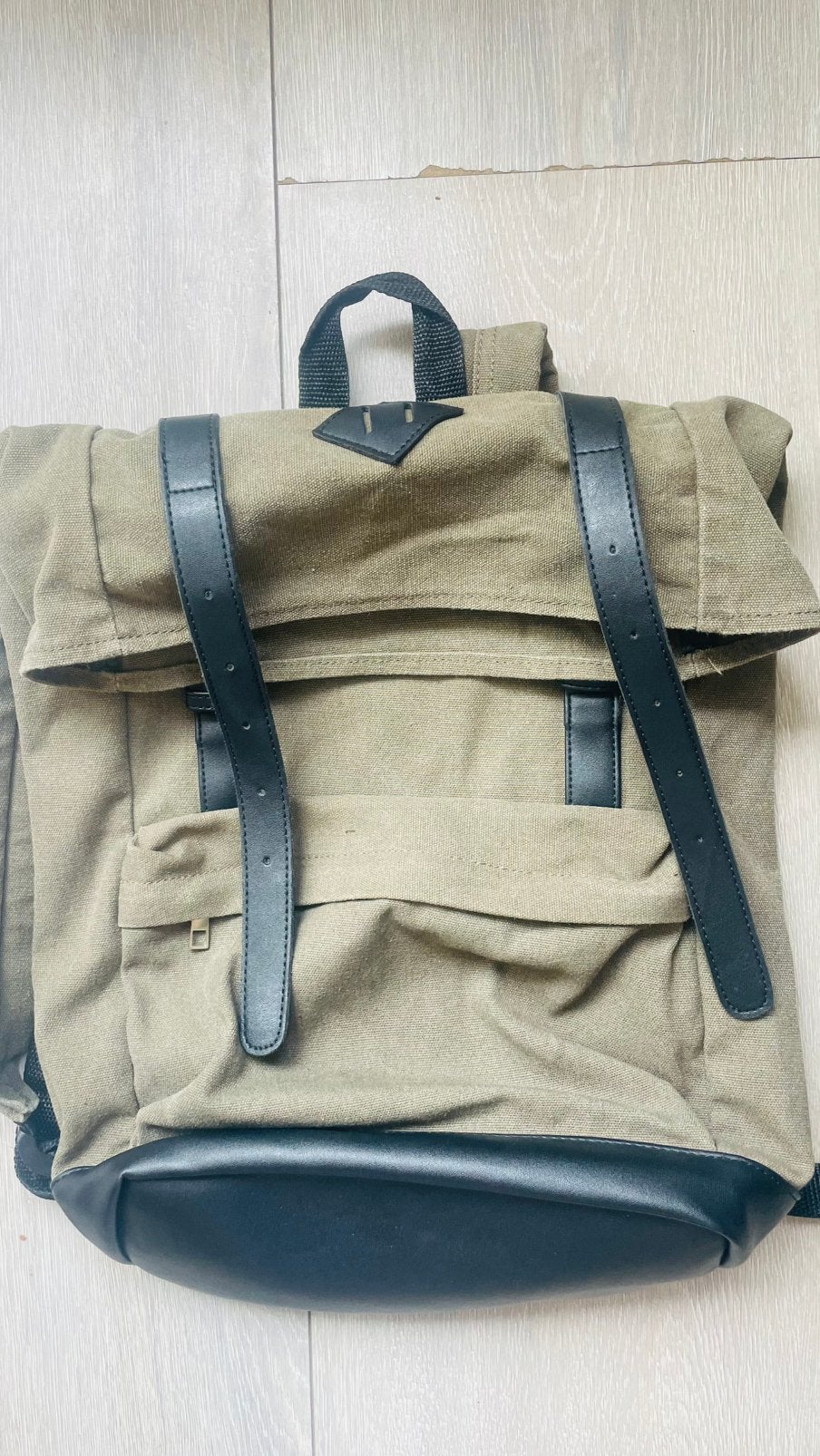 Te koop: rugzak, canvas, groen,, Sieraden, Tassen en Uiterlijk, Tassen | Rugtassen, Ophalen of Verzenden