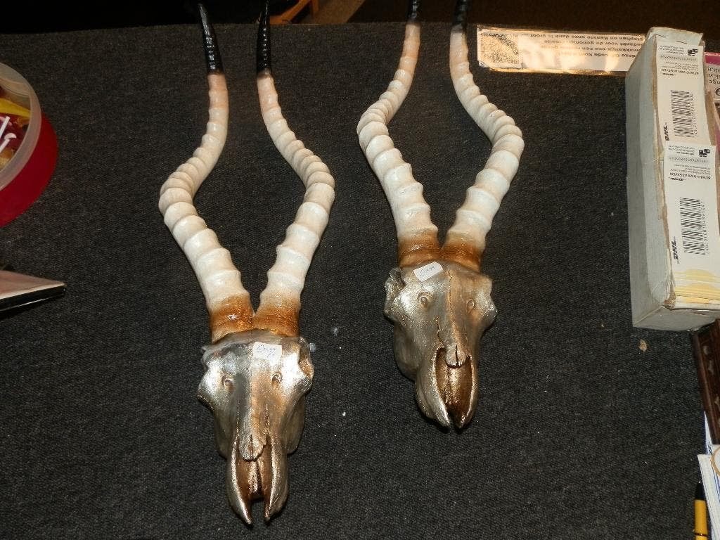 Decoratie gewei bok kunststof 50 cm hoog, Ophalen of Verzenden, Nieuw
