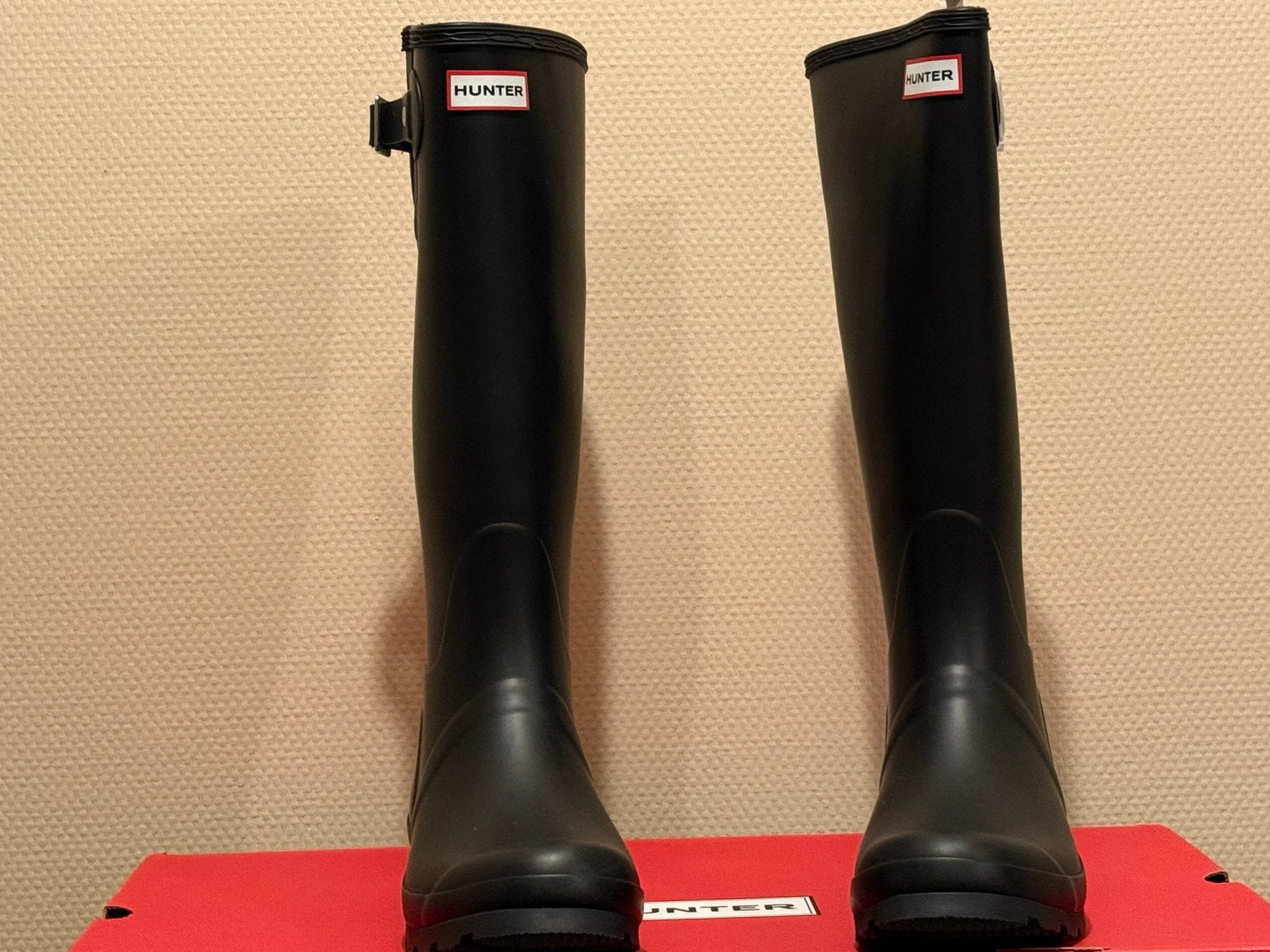 Hunter orginele regenlaarzen - Zwart - Maat 42, Kleding | Dames, Ophalen of Verzenden, Nieuw, Zwart, Regenlaarzen