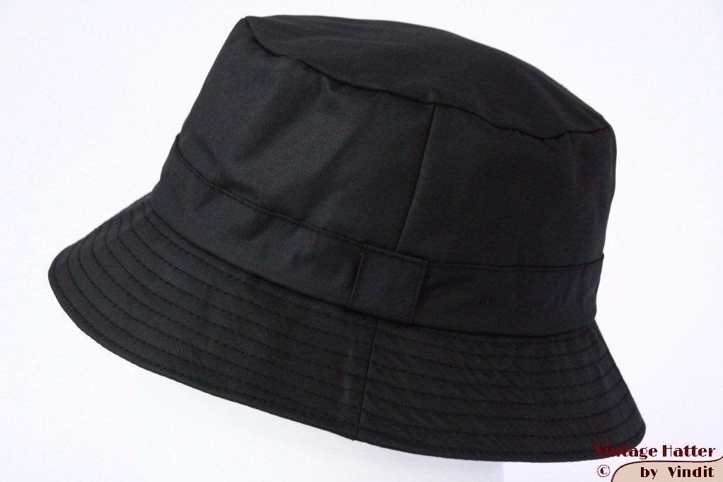 Vissers wax hoed Hawkins zwart 57, 59, 60 en 61 nieuw, Hoed, Hawkins, Nieuw, Ophalen of Verzenden