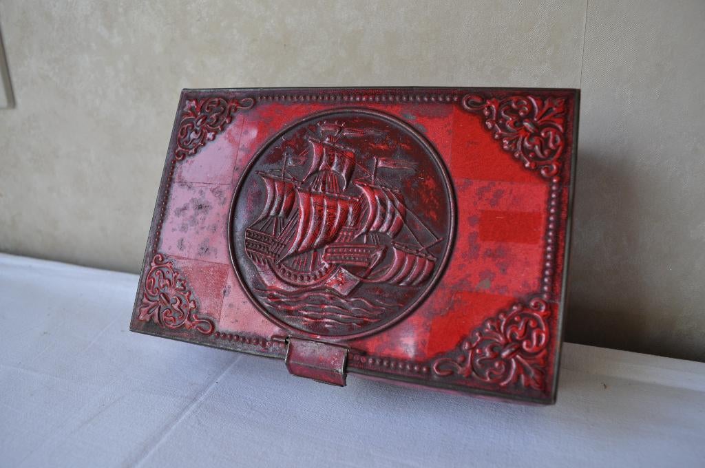Oud Sigarenblik Blik Sigaren Elisabeth Bas 20 cm, Ophalen of Verzenden, Gebruikt, Overige typen