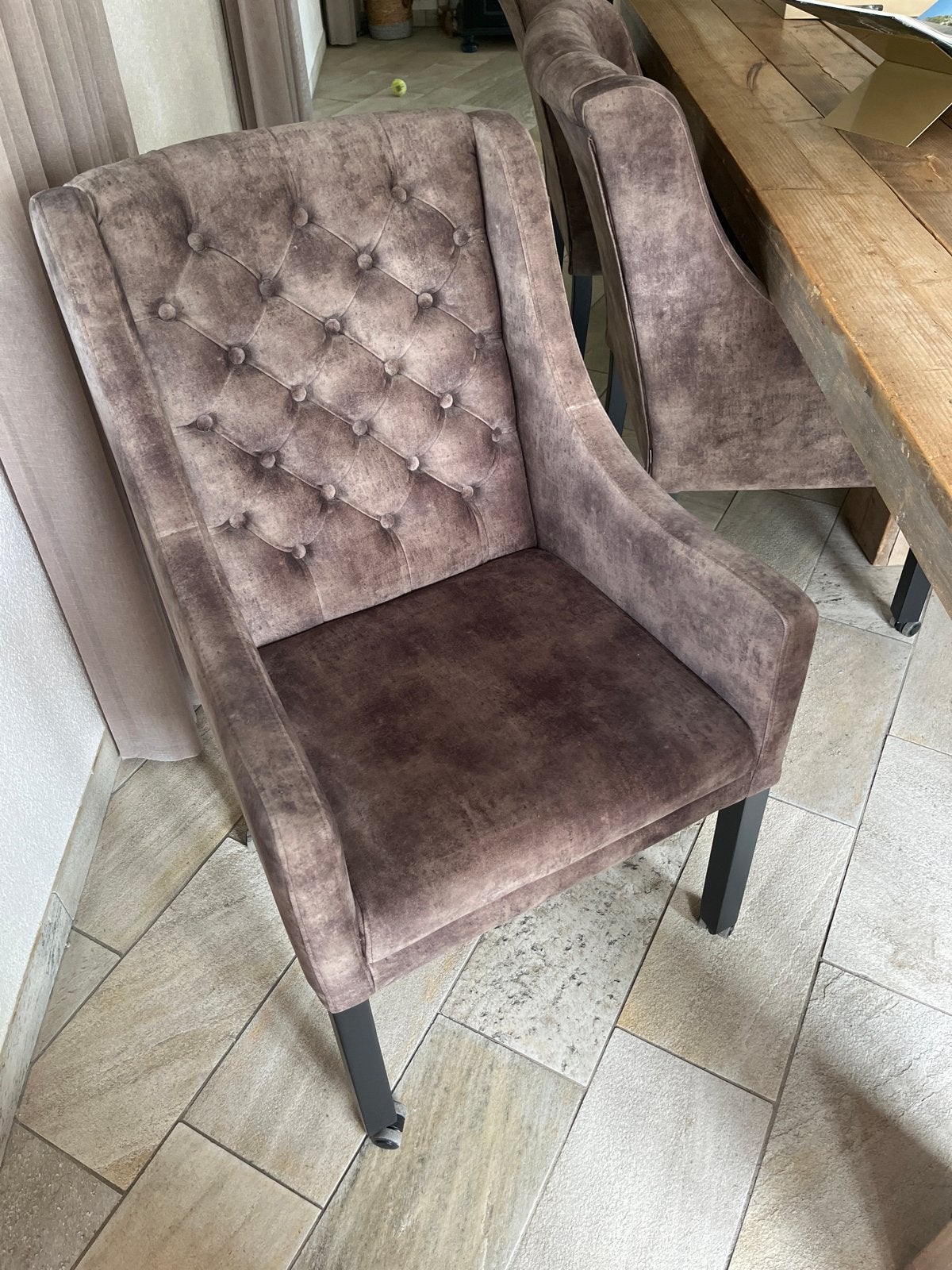 Taupe stoelen, amper gebruikt en in nieuwstaat, Overige kleuren, Ophalen of Verzenden, Zo goed als nieuw, Eén