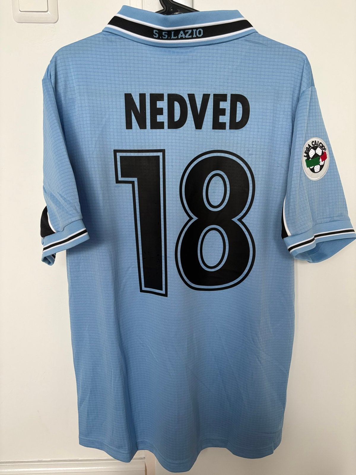Retro Puma Lazio Pavel Nedved shirt Maat Large cirio, Maat 52/54 (L), Blauw, Nieuw, Ophalen of Verzenden