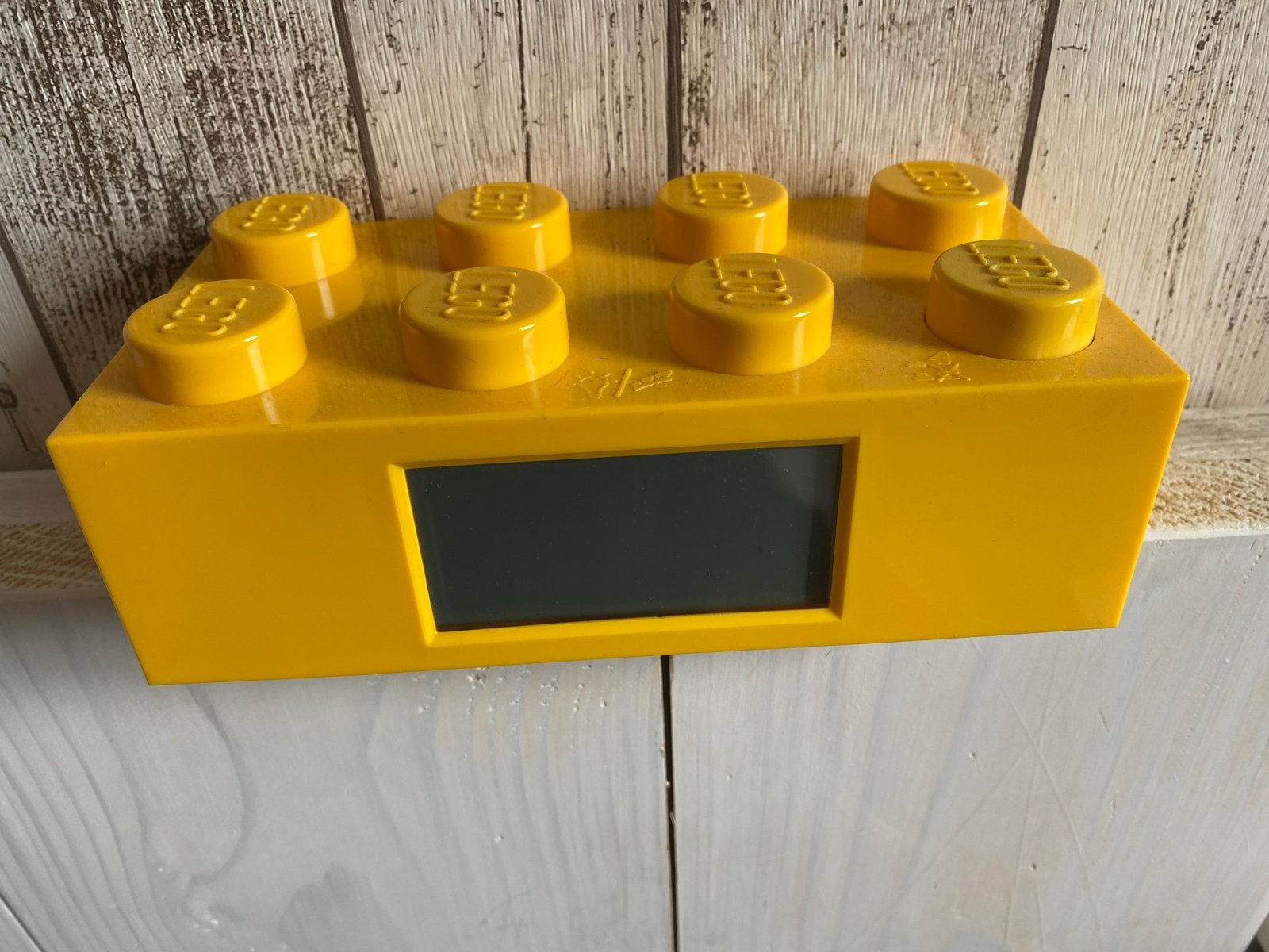 Gele LEGO Wekker - Digitaal en in goede staat, Huis en Inrichting, Woonaccessoires | Klokken, Zo goed als nieuw, Ophalen of Verzenden