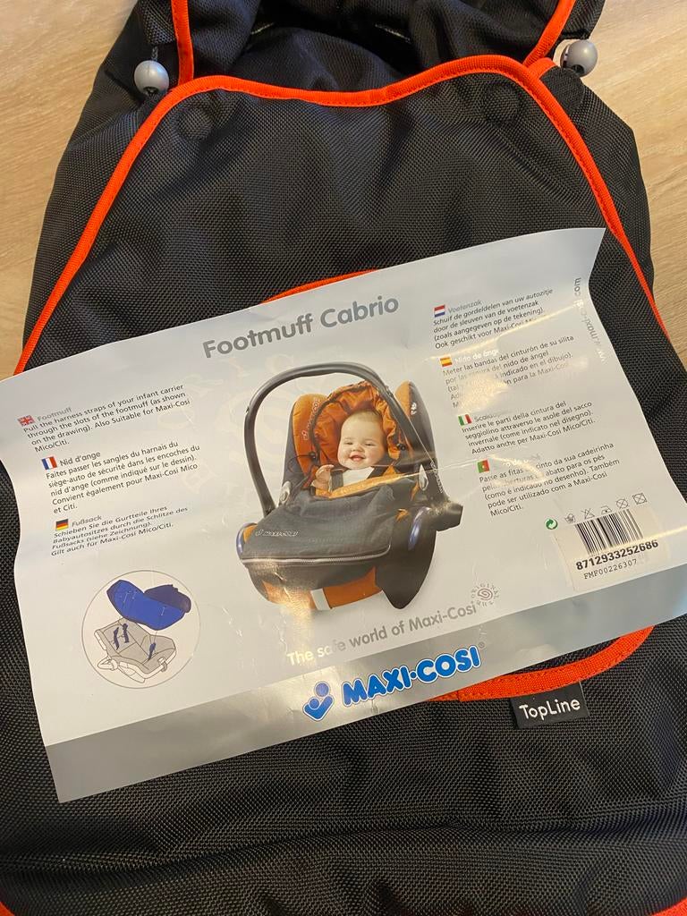 Maxi-Cosi Voetenzak Cabrio TopLine, Ophalen, Autogordel, Zo goed als nieuw, 0 t/m 13 kg