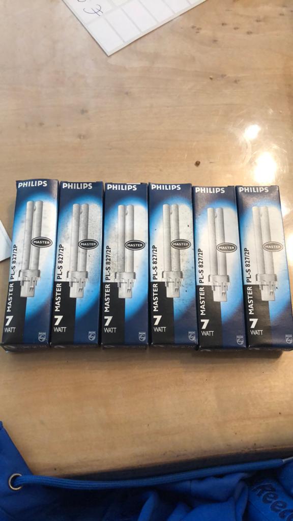 Lampen Philips Master PL—S 827/2P, nieuw 6 stuks, Led-lamp, Minder dan 30 watt, Nieuw, E27 (groot)