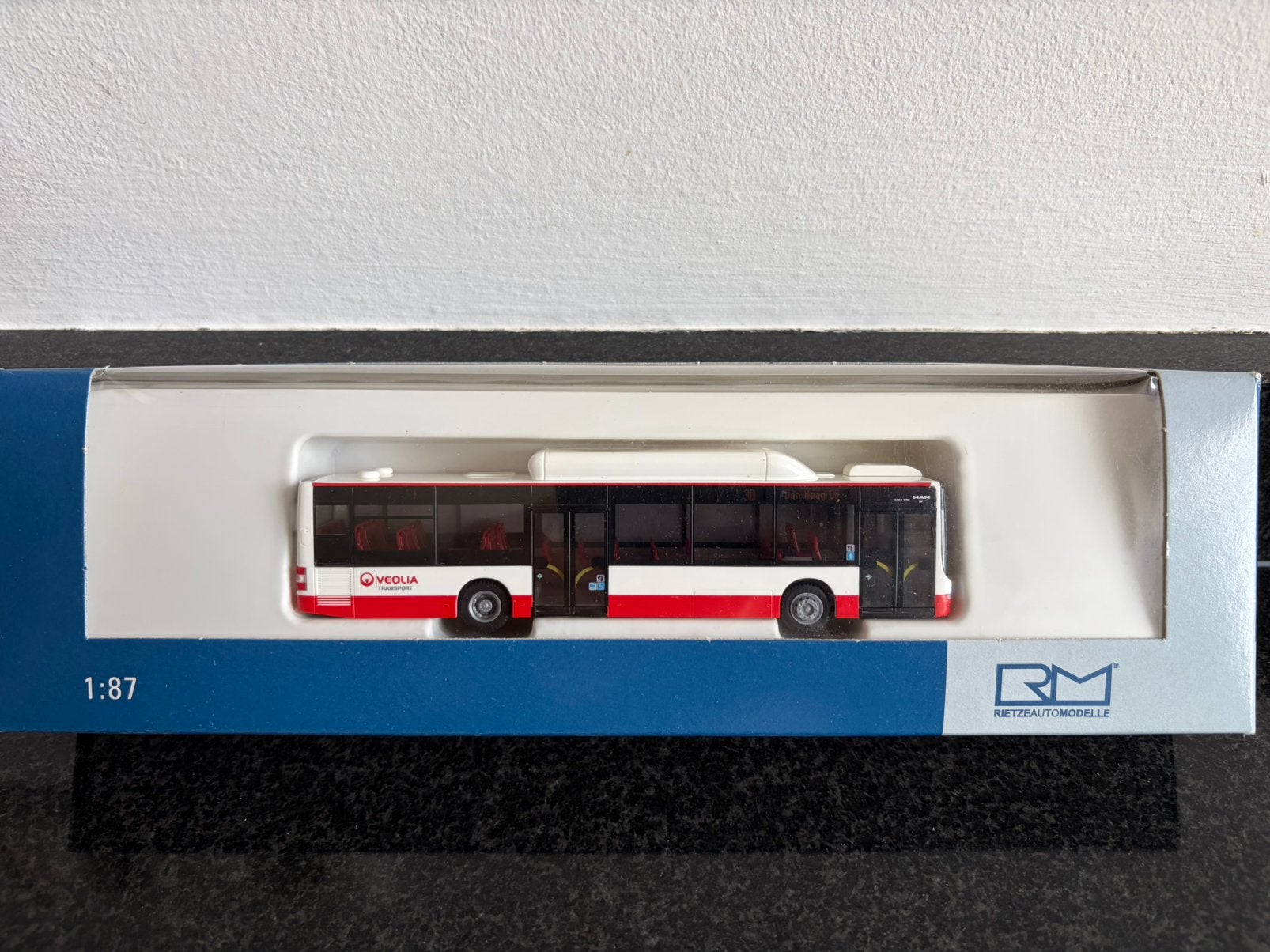 Rietze Man Lion’s city aardgas Veolia bus 30 Den Haag CS, Verzenden, Nieuw, Bus of Vrachtwagen, Rietze