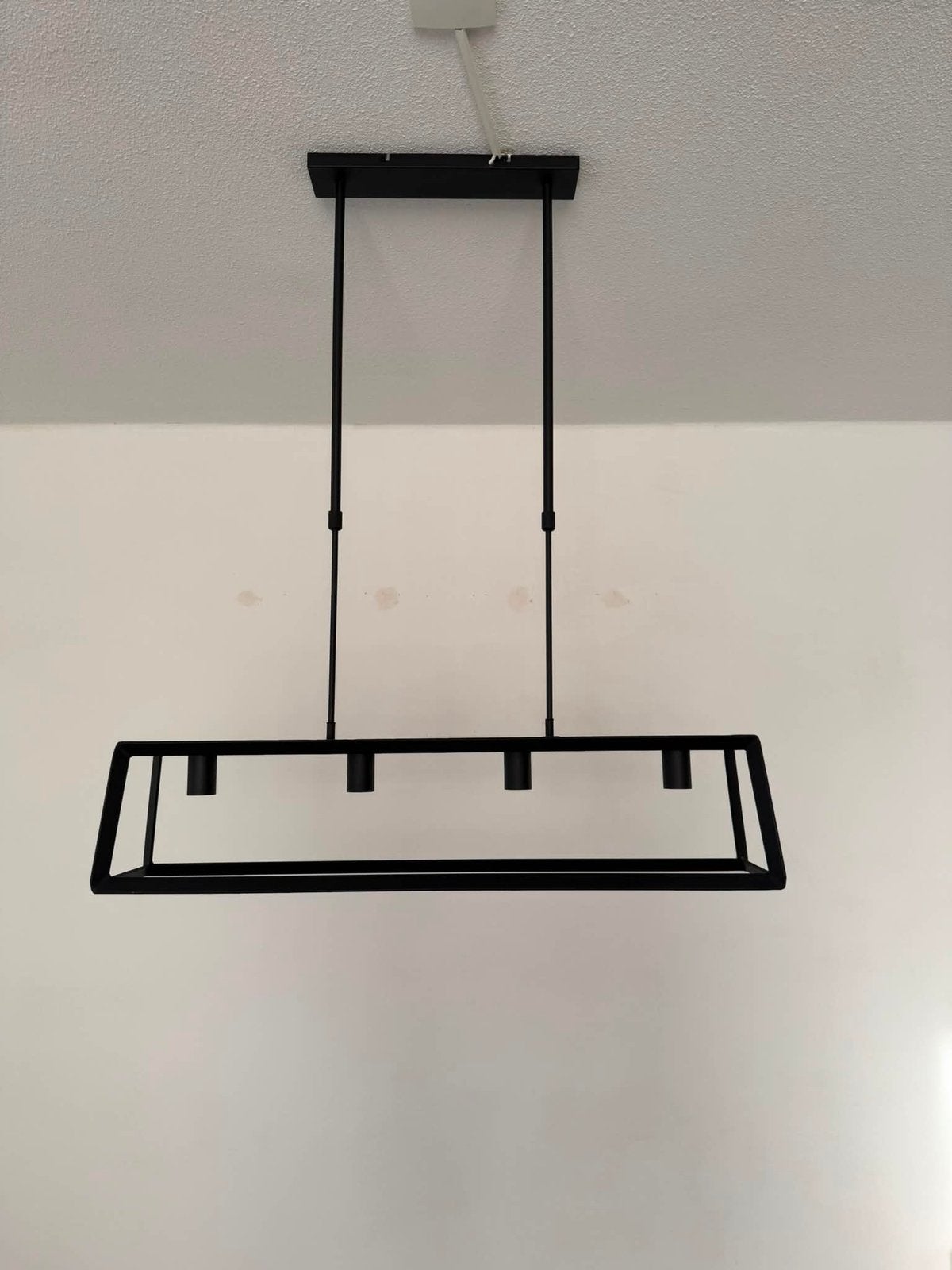 Industriele hanglamp, Huis en Inrichting, Lampen | Hanglampen, Ophalen, Zo goed als nieuw, Metaal, 75 cm of meer