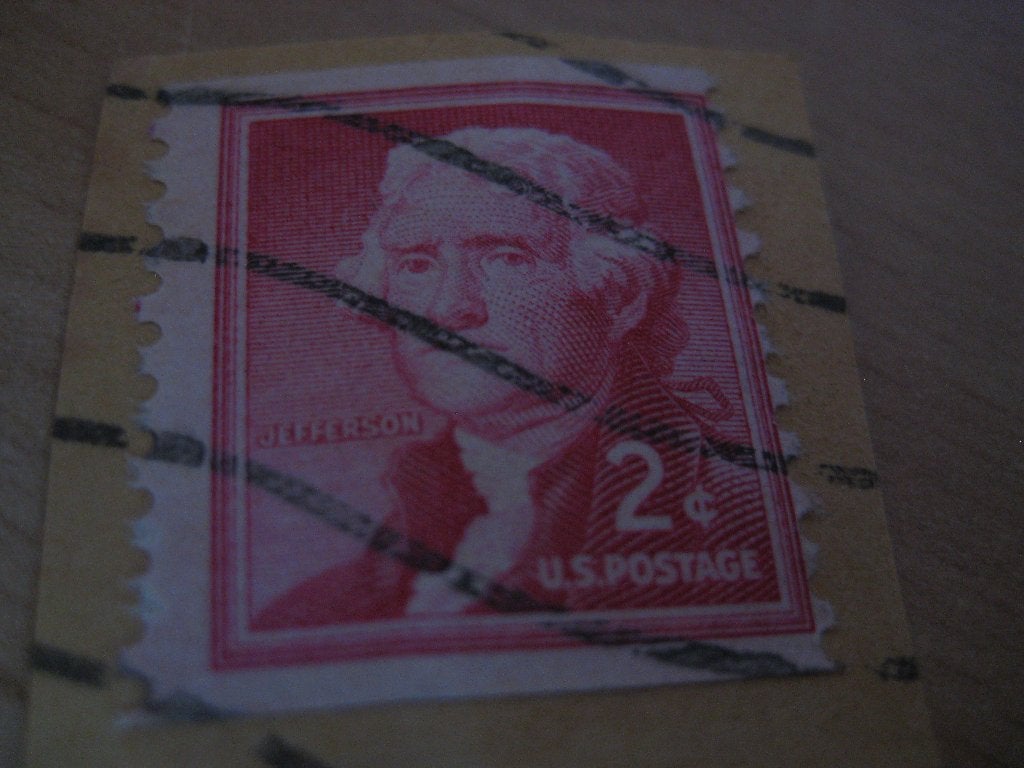 postzegel Verenigde Staten - Jefferson 2 dollarcent, Postzegels en Munten, Postzegels | Amerika, Verzenden, Gestempeld, Noord-Amerika