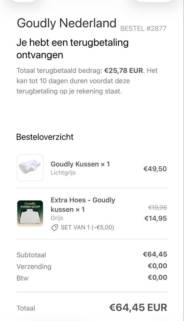Nieuw Goudly gezondheidskussen met sloop - Ongebruikt, Ophalen of Verzenden, Nieuw, Grijs, Kussen