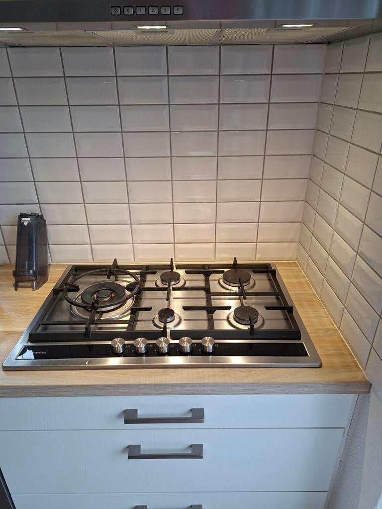 Siemens gaskookplaat 5 branders incl. wokbrander, Gebruikt, Minder dan 85 cm, 60 cm of meer, Ophalen of Verzenden