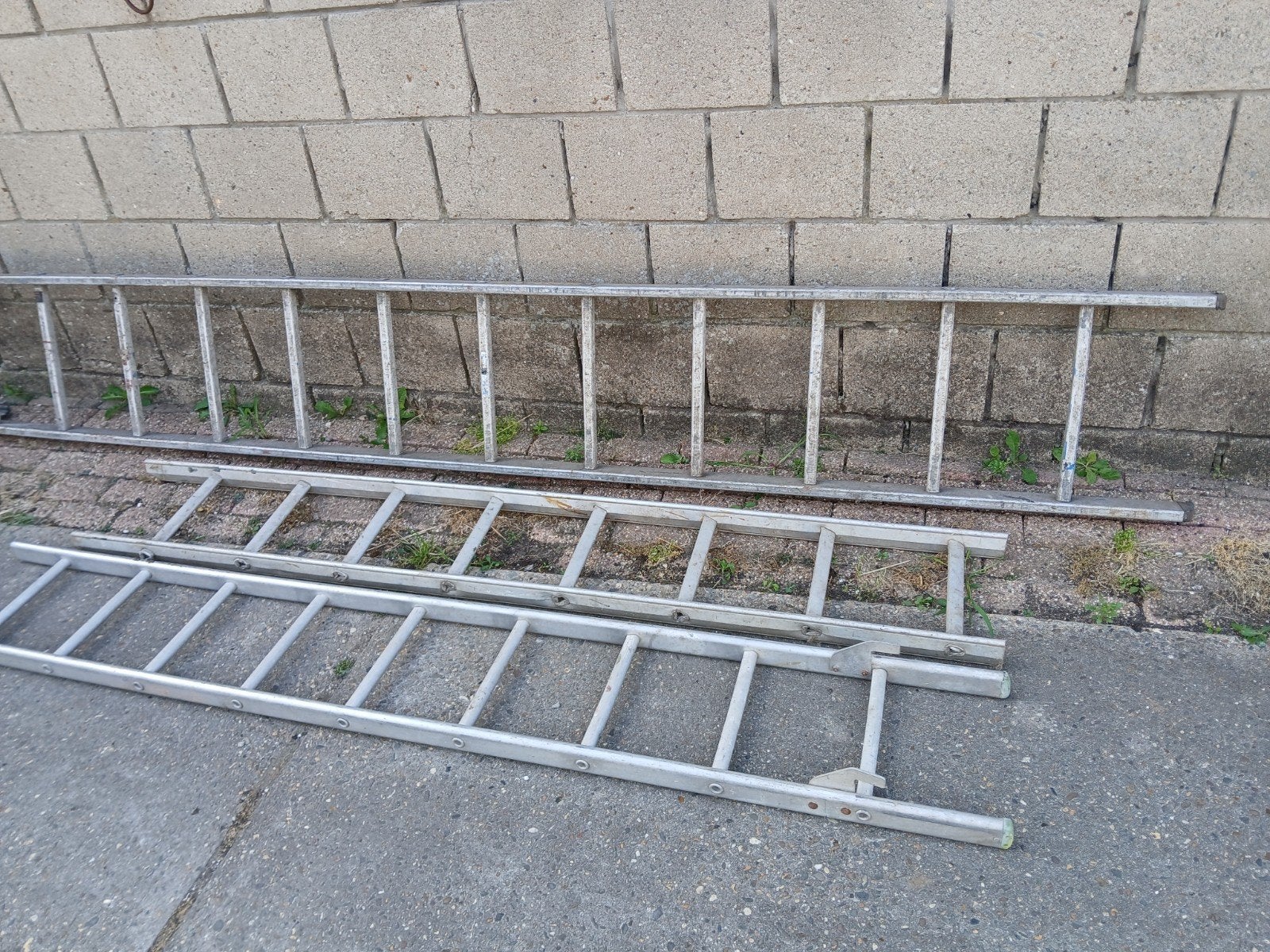 aluminium ladders 3 stuks, Ophalen of Verzenden