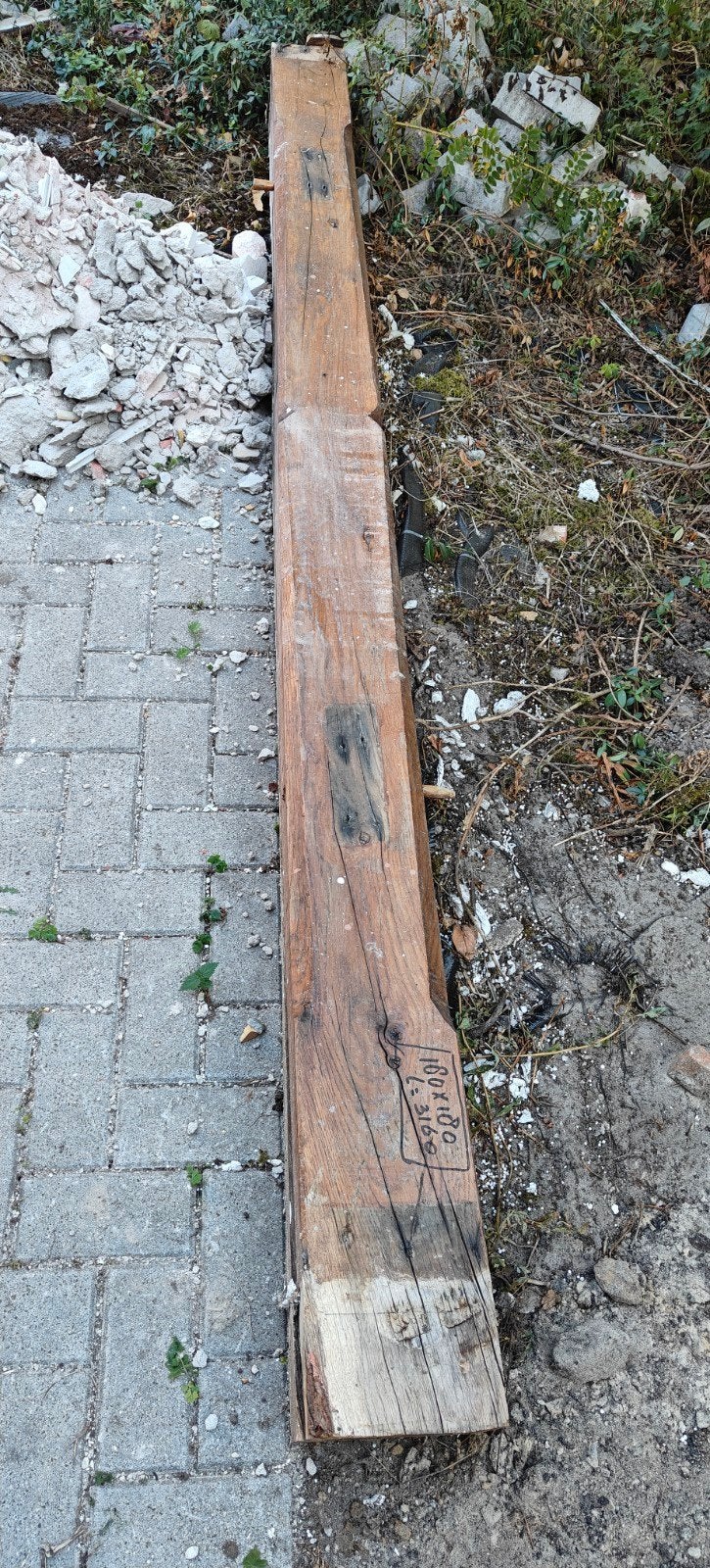 Eiken gebinten eiken balken oud gebint, Doe-het-zelf en Verbouw, Hout en Planken, Ophalen, Eiken, Balk, 50 mm of meer