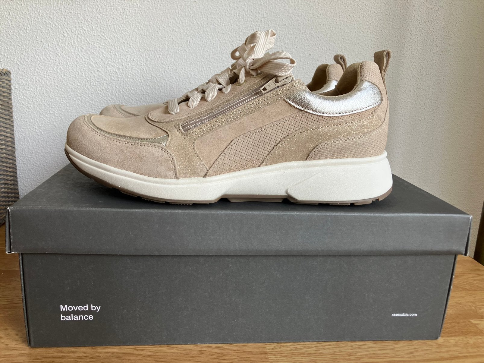 Xsensible Stretchwalker nieuwpaar sandkleur nubuck mt 42 HX, Verzenden, Beige, Nieuw, Sneakers of Gympen
