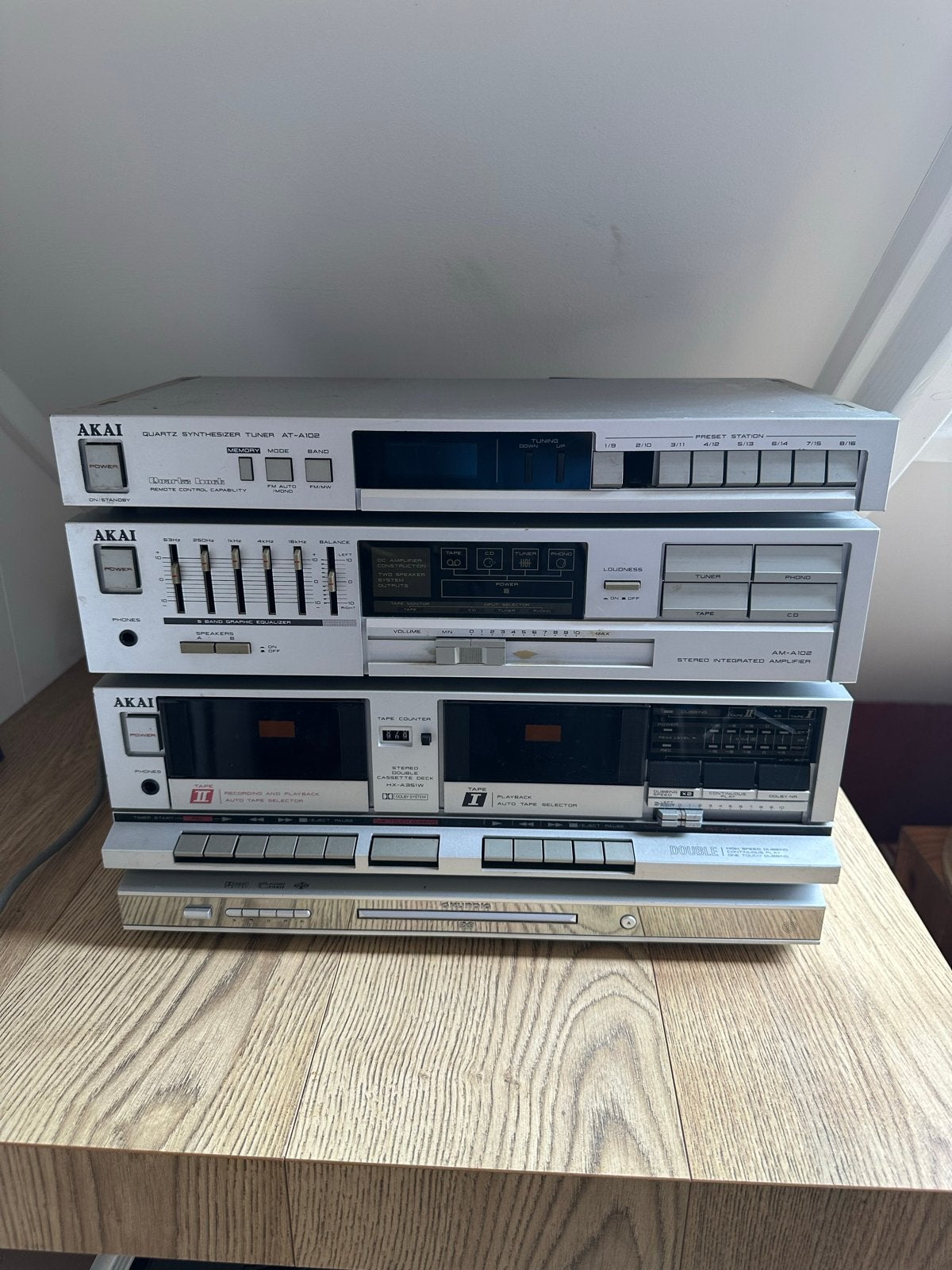 Akai Hifi Set met Grundig DVD Speler - Voor de liefhebber, Ophalen, Gebruikt, Cassettedeck, Losse componenten