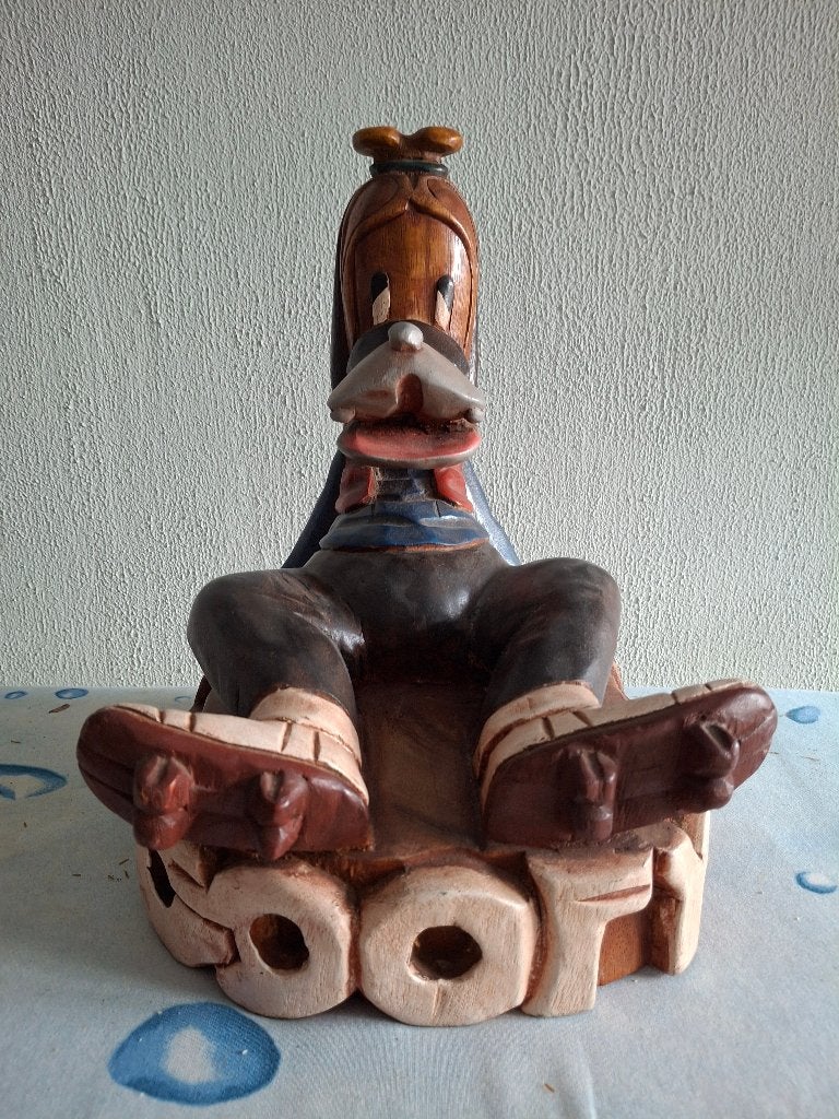 Goofy Disney van massief hout, Ophalen of Verzenden, Goofy of Pluto, Nieuw, Beeldje of Figuurtje