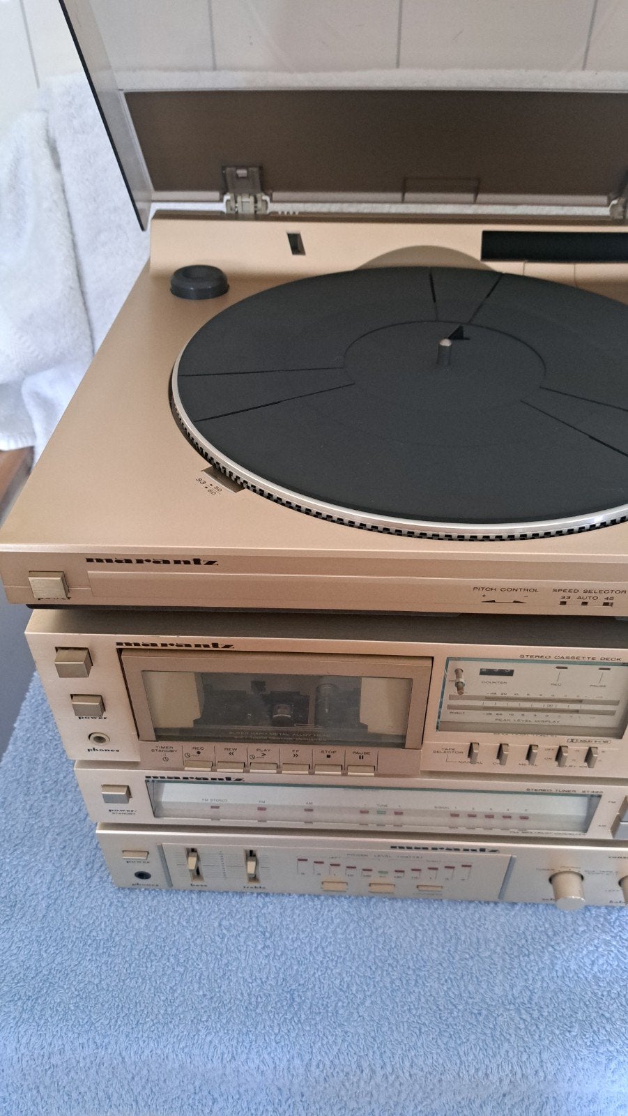 Marantz Stereoset met Platenspeler, Cassettedeck, Tuner & Sp, Losse componenten, Zo goed als nieuw, Ophalen, Tuner of Radio