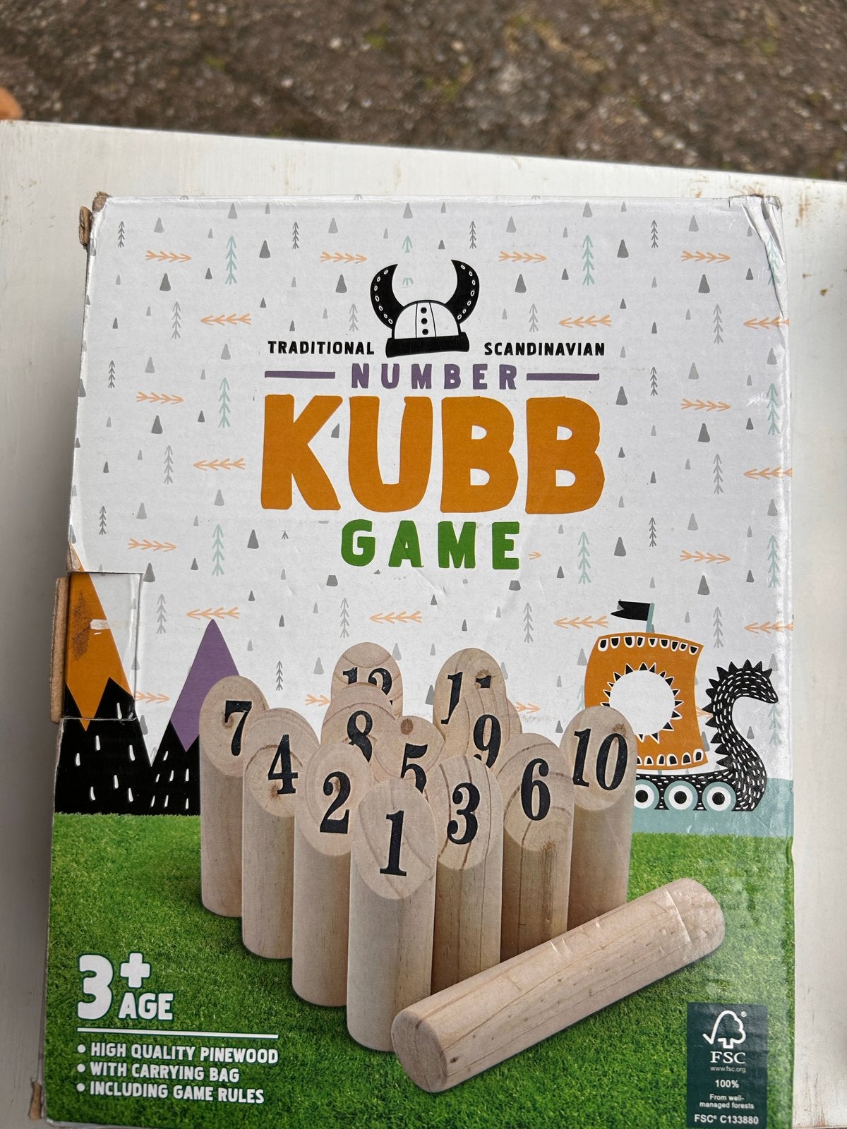 Kubb spel - Scandinavisch nummer spel, Gebruikt, ., Ophalen of Verzenden, .