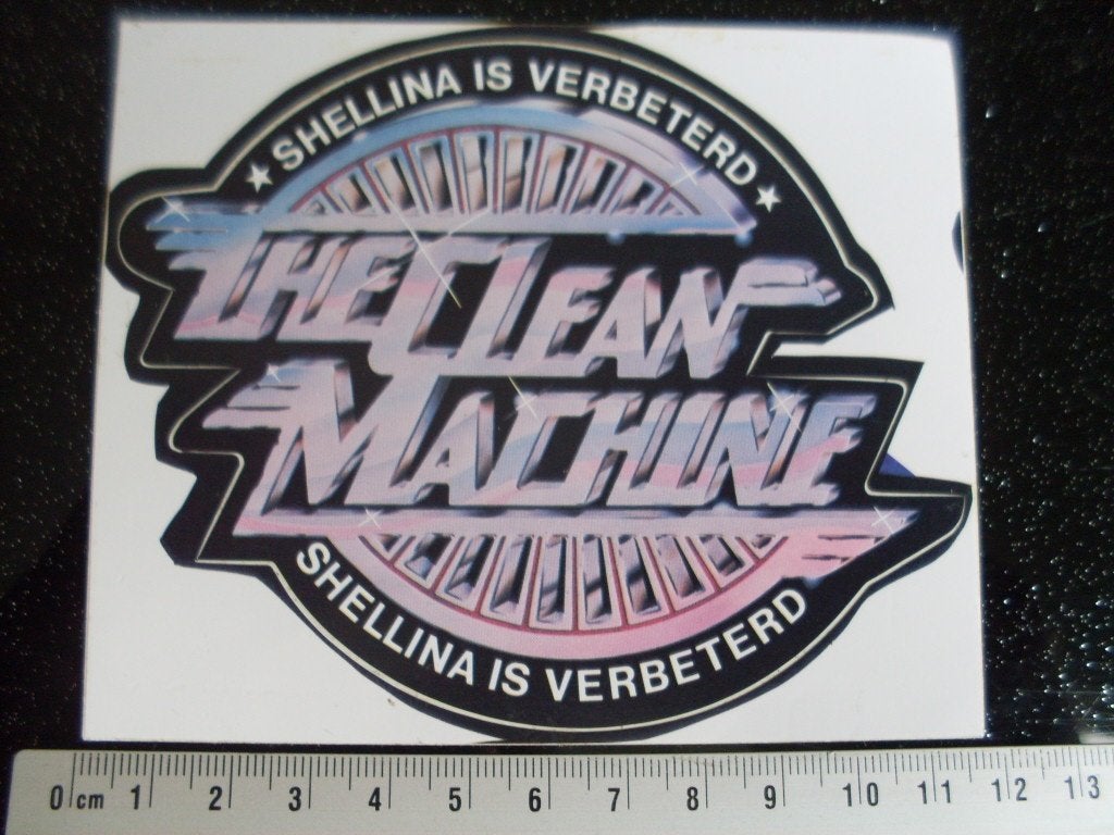 sticker shellina is verbeterd the clean machine oil olie, Verzenden, Zo goed als nieuw, Merk