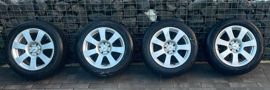 Mercedes W221 velgen met winterbanden, Auto-onderdelen, Ophalen, Gebruikt, Banden en Velgen, 17 inch