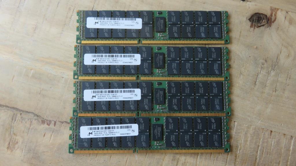 Micron 4x 16GB RAM voor server, Computers en Software, RAM geheugen, Server, DDR3, Ophalen of Verzenden, Zo goed als nieuw
