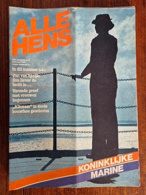 Alle Hens maandblad Koninklijke Marine 1981, Ophalen, Marine, Nederland, Embleem of Badge