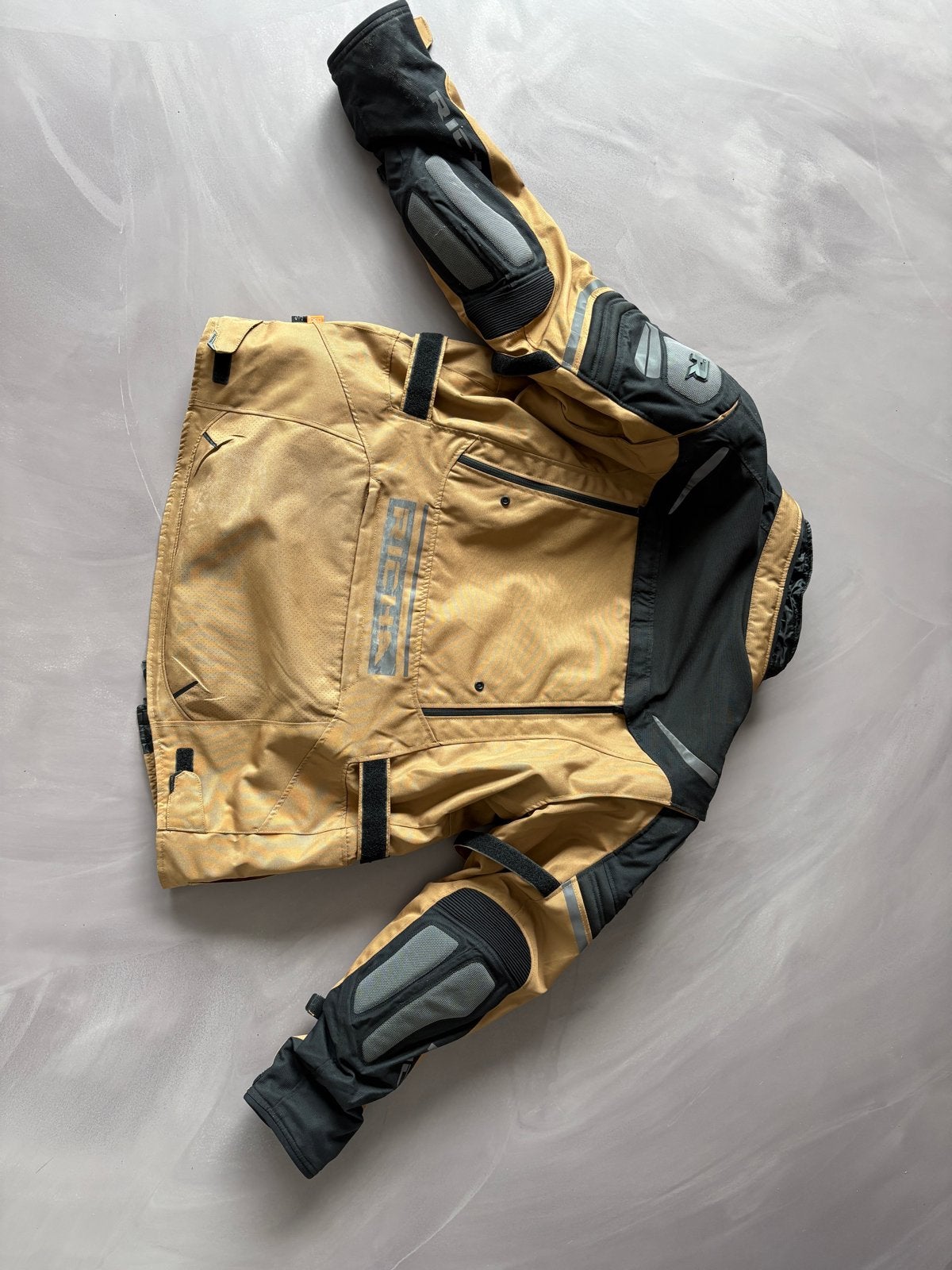Richa textiel motorjas - Beige/Zwart, Motoren, Kleding | Motorkleding, Ophalen, Tweedehands, Heren, Jas | textiel
