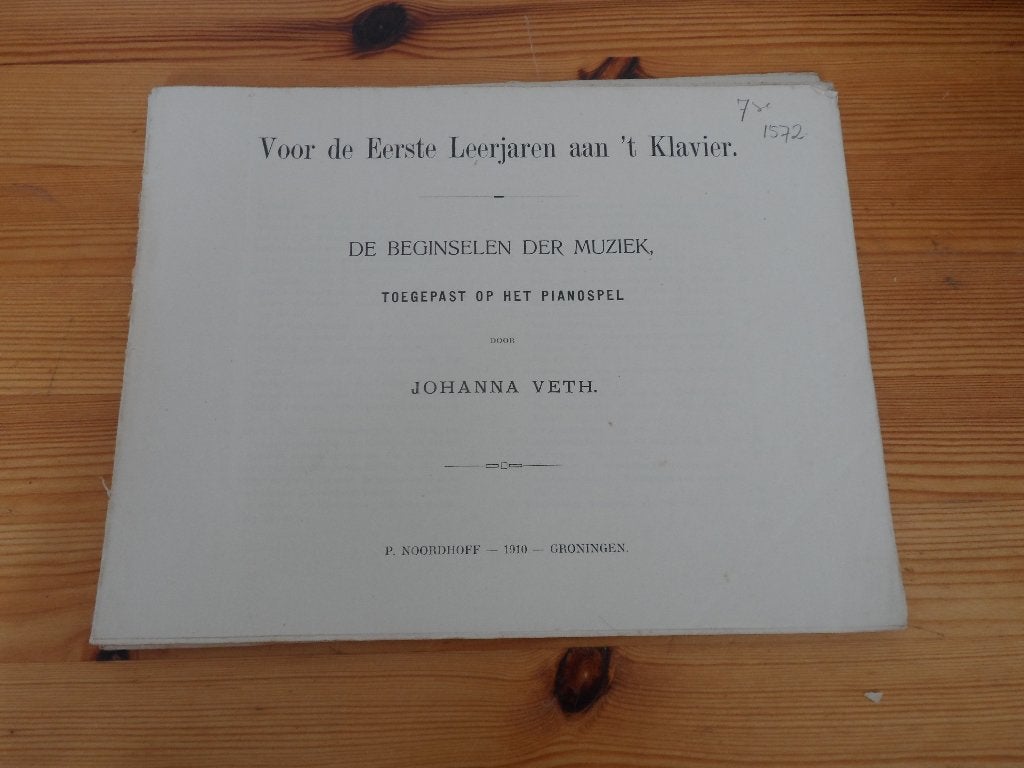 Johanna veth - voor de eerste leerjaren aan 't klavier, Gebruikt, Ophalen of Verzenden, Artiest of Componist, Piano