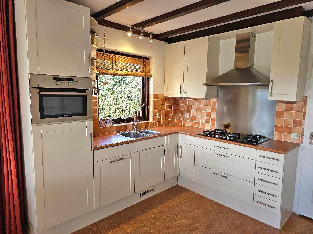 Mooie hoekkeuken 270x210, veel laden, inclusief apparatuur, Huis en Inrichting, Keuken | Complete keukens, Ophalen, Gebruikt, Wit