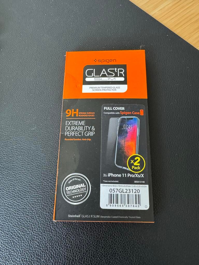 Spigen Screenprotector iPhone 11 Pro/XS/X (2-pack), Ophalen, Nieuw, Screenprotector, Spigen