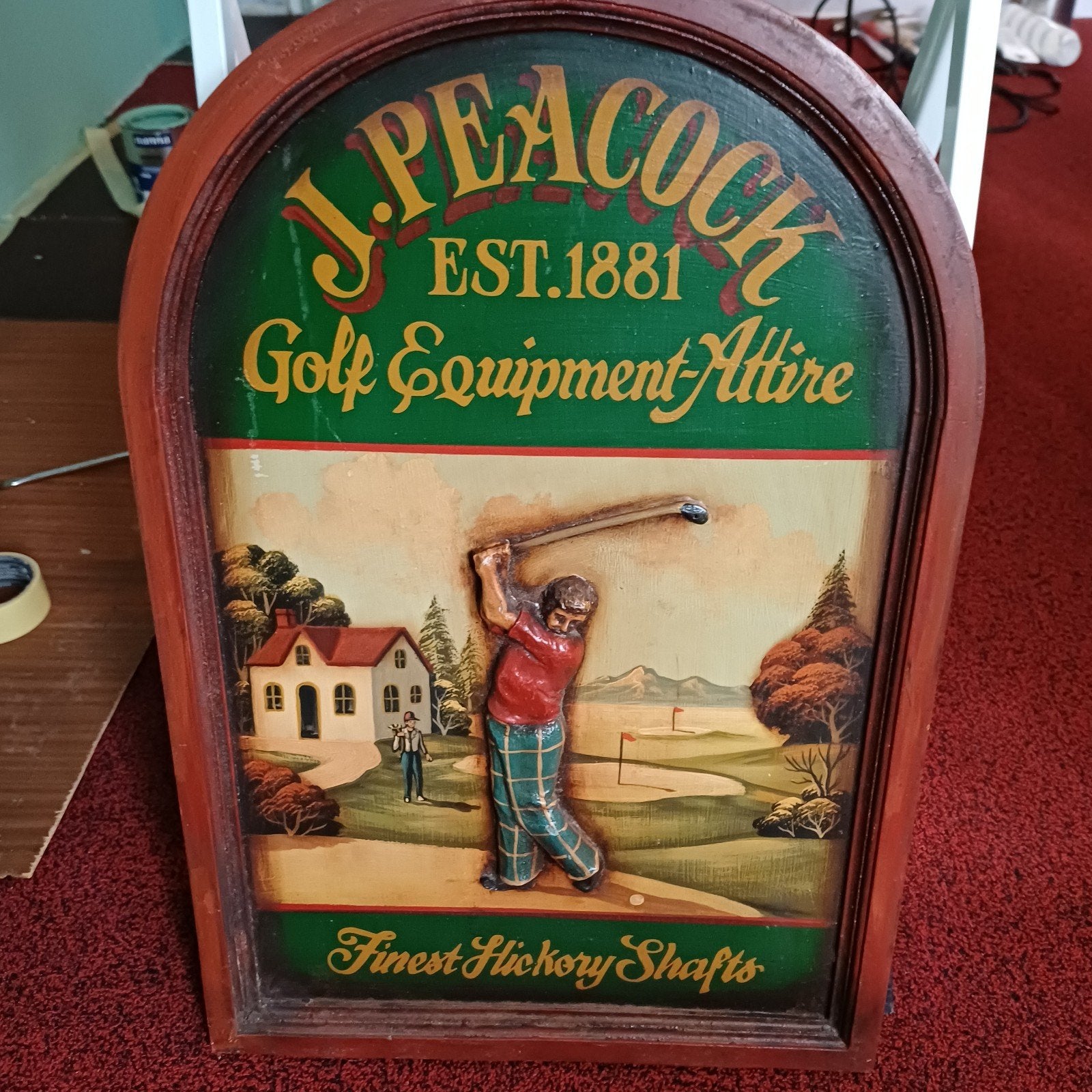 Golfer schilderij, Ophalen, Figuren