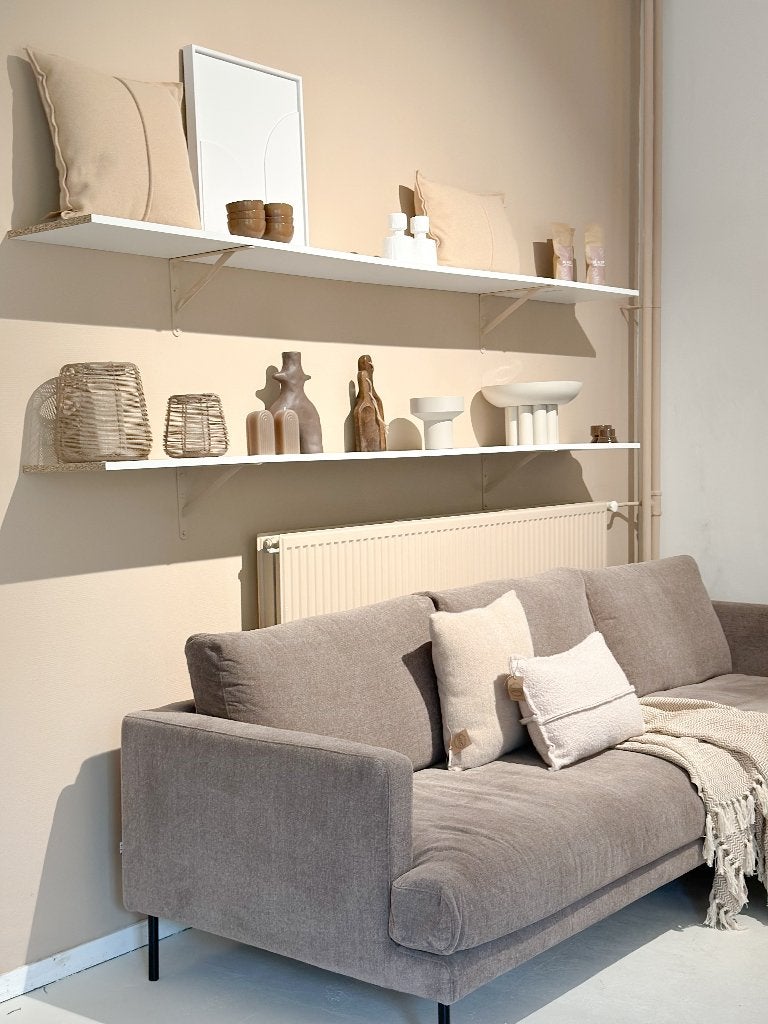 Plofbank Britt met brede lounge, Ophalen, Japandi, 250 tot 300 cm, Info@lab02.nl