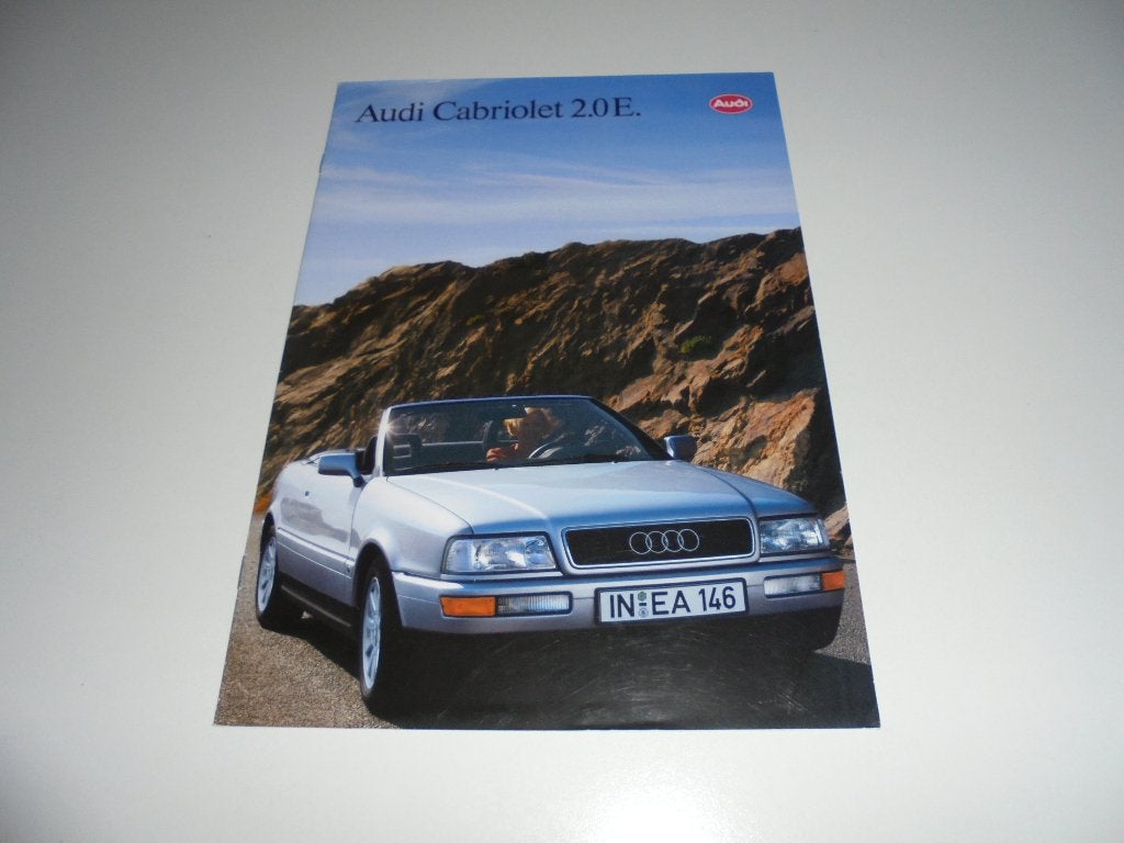 brochure Audi Cabriolet 2.0 E  1993, Boeken, Ophalen of Verzenden, Zo goed als nieuw, Audi