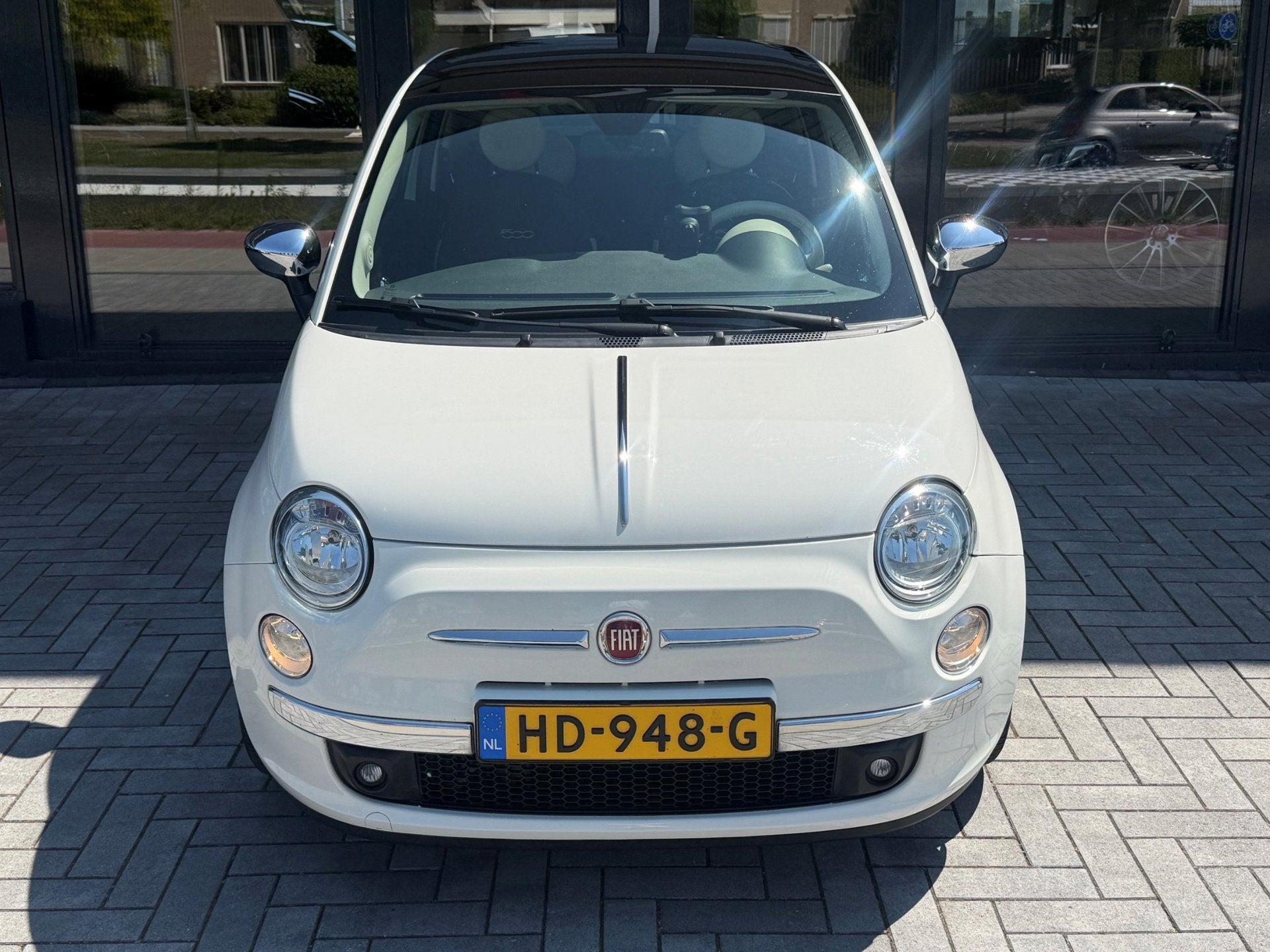 Fiat 500 0.9 TwinAir Turbo Rivièra Maison Pano Leder Pdc, 400 kg, Wit, Bedrijf, Handgeschakeld